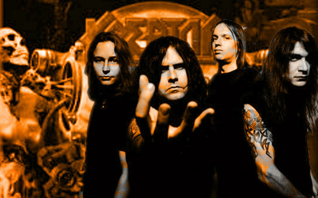 Men group red background skulls free wallpaper for desktop - medium preview image