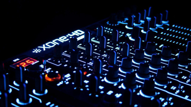 Dj mixer neon light logo #3 free wallpaper for desktop - medium preview image