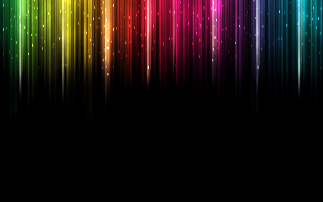 Rainbow black background starry sky free wallpaper for desktop - medium preview image