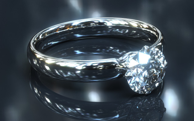 Diamond ring reflection surface ground free wallpaper for desktop - medium preview image