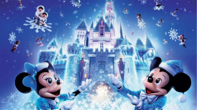Mickey minnie mouse christmas castle #3 free wallpaper for desktop - medium preview image