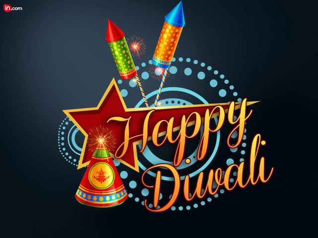 Happy diwali greeting star bell free wallpaper for desktop - medium preview image