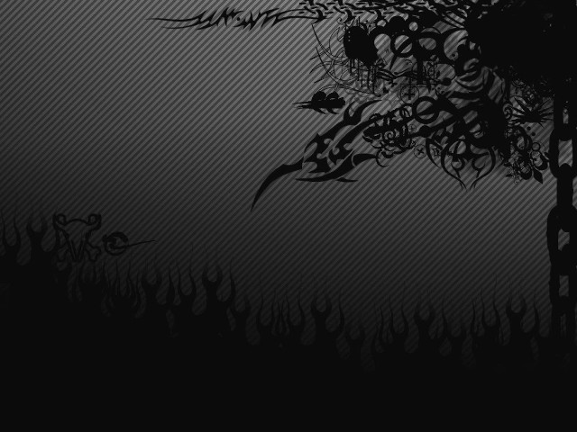 Gothic tree birds silhouette monochrome free wallpaper for desktop - medium preview image