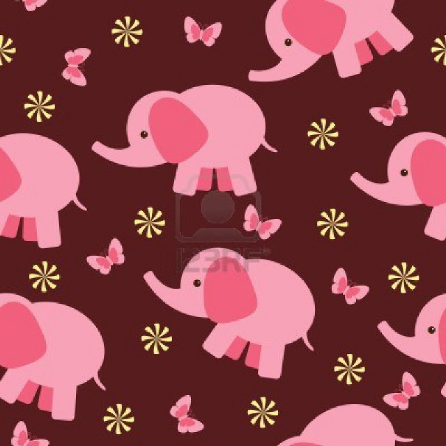 Pink elephant butterfly flower bow free wallpaper for tablet - medium preview image