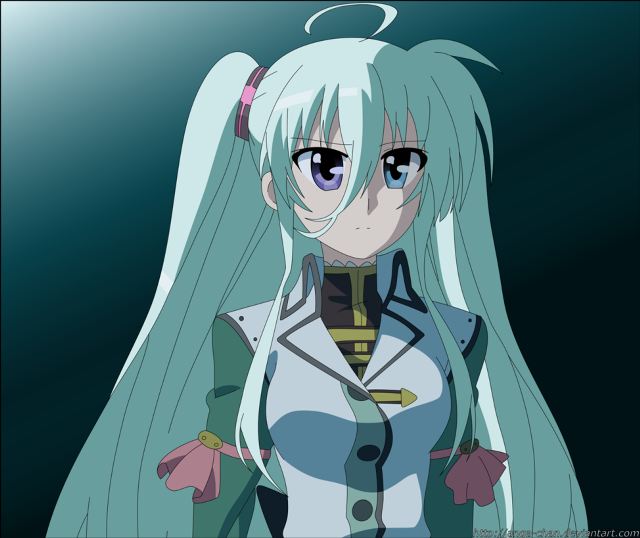 Anime girl white hair blue #11 free wallpaper for desktop - medium preview image