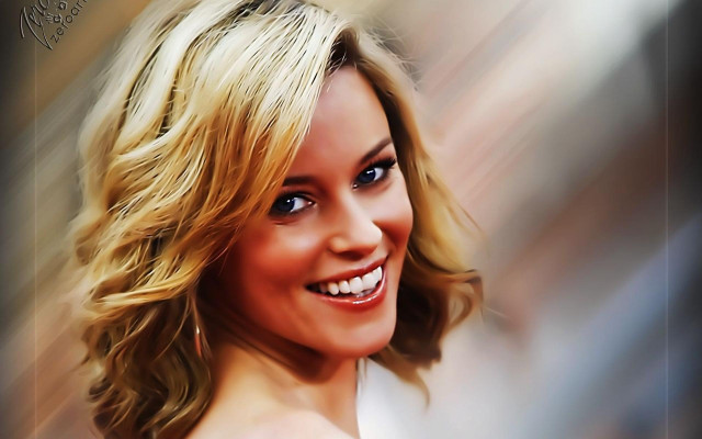 Blonde woman smiling white dress free wallpaper for desktop - medium preview image