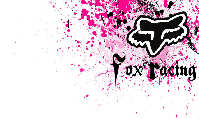 Pink black fox logo paint free wallpaper for desktop - medium preview image
