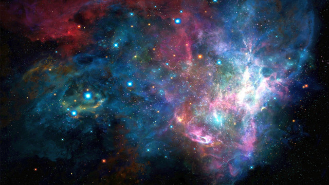 Colorful space stars star cluster free wallpaper for desktop - medium preview image