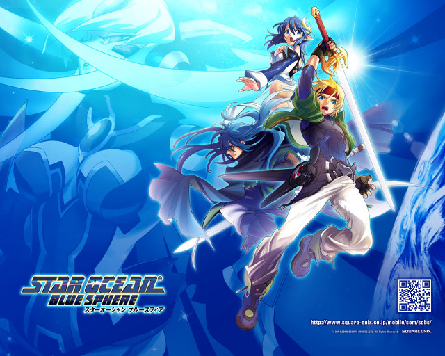 Anime characters swords air blue free wallpaper for desktop - medium preview image