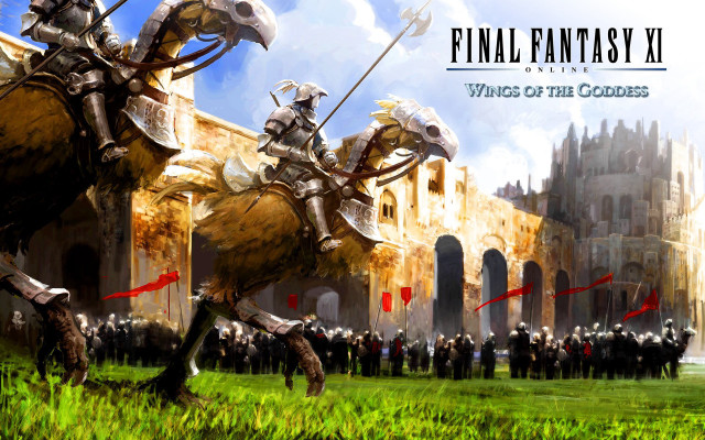 Knight horse crowd castle painting free wallpaper for desktop - medium preview image