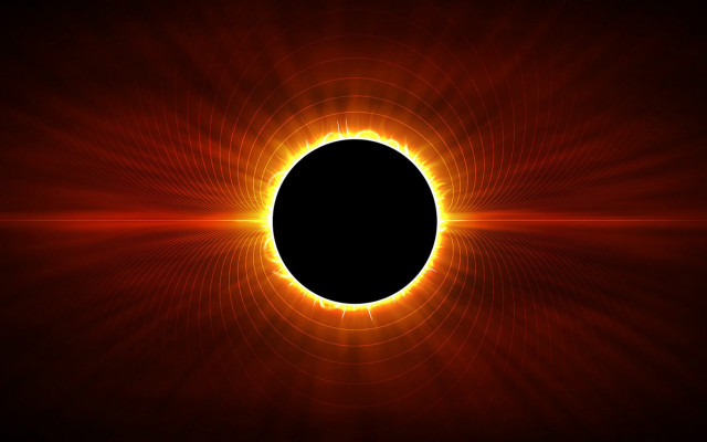 Blackhole redlight blackcircle rayonism sun free wallpaper for desktop - medium preview image