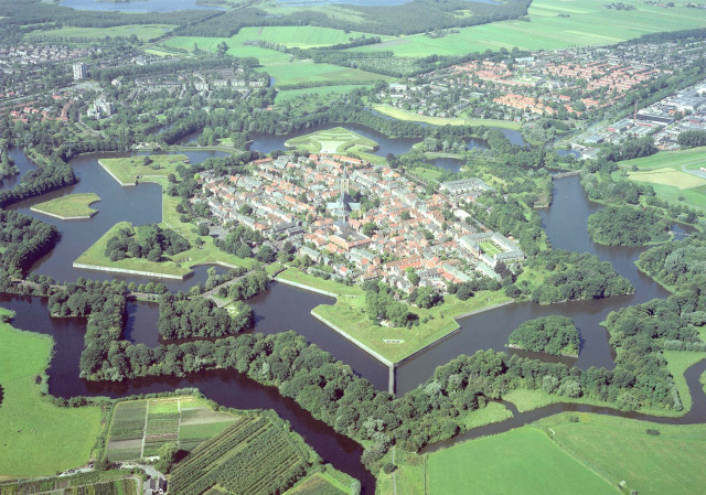 City river bridge green field free wallpaper for desktop - medium preview image