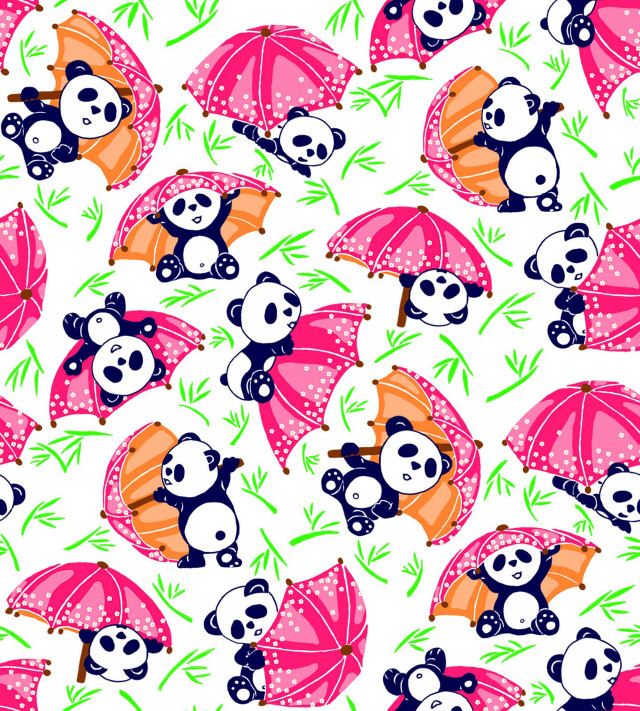 Panda bear umbrella grass smiling free wallpaper for tablet - medium preview image