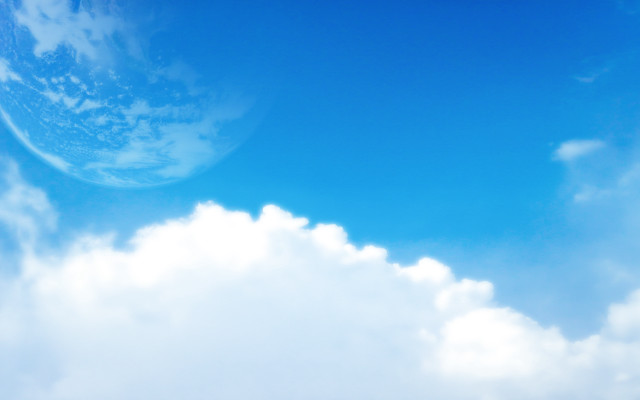 Plane flying blue sky clouds #2 free wallpaper for desktop - medium preview image