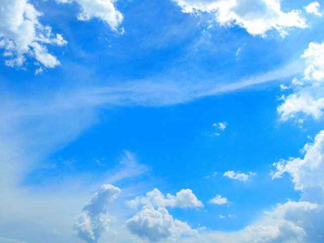Plane flying sky clouds blue #13 free wallpaper for desktop - medium preview image