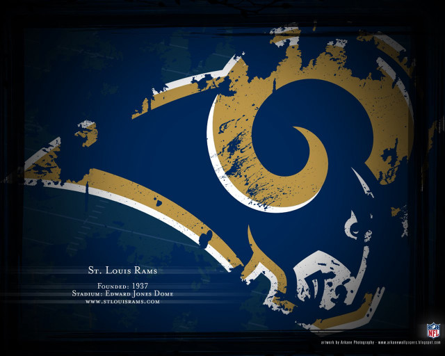 Rams logo blue background black #2 free wallpaper for desktop - medium preview image