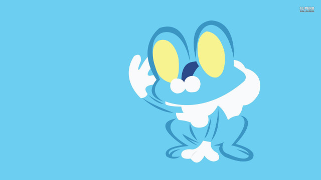 Cartoon character big eyes blue free wallpaper for desktop - medium preview image