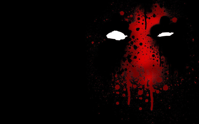 Red black bloody face eyes free wallpaper for desktop - medium preview image
