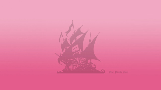 Pink background pirate ship black free wallpaper for desktop - medium preview image