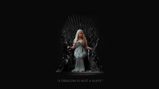 Woman white dress iron throne free wallpaper for desktop - medium preview image