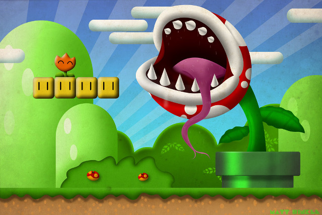 Cartoon monster mouth open teeth free wallpaper for desktop - medium preview image