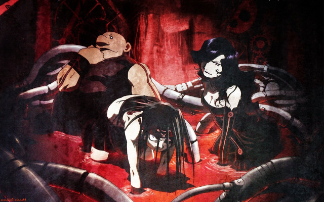 Gothic cyberpunk aya goda red free wallpaper for desktop - medium preview image