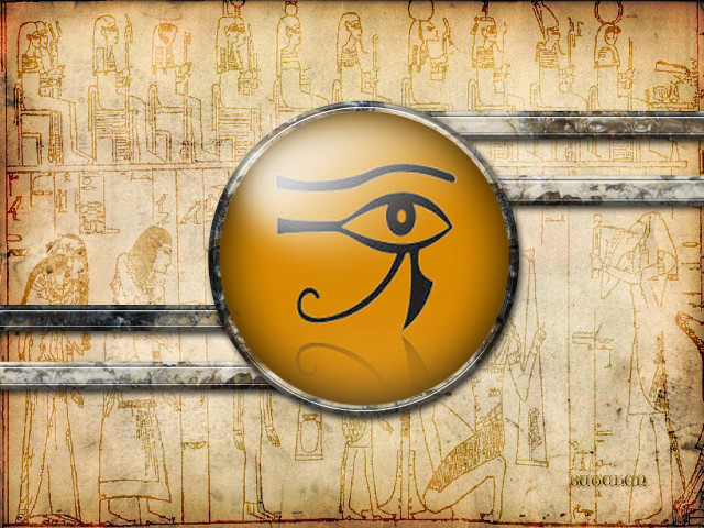 Egyptian eye hieroglyph background symbol free wallpaper for desktop - medium preview image
