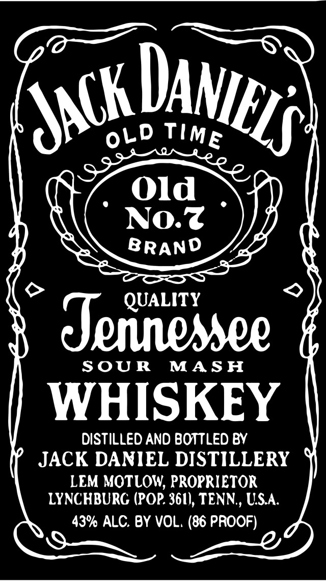 Whiskey label jack daniels back free wallpaper for mobile - medium preview image