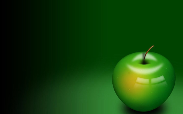 Green apple green background black free wallpaper for desktop - medium preview image