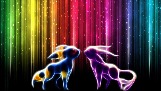 Colorful horses black background rainbow free wallpaper for desktop - medium preview image