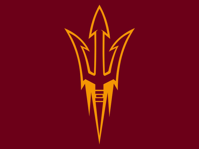 Arizona state logo maroon background free wallpaper for desktop - medium preview image