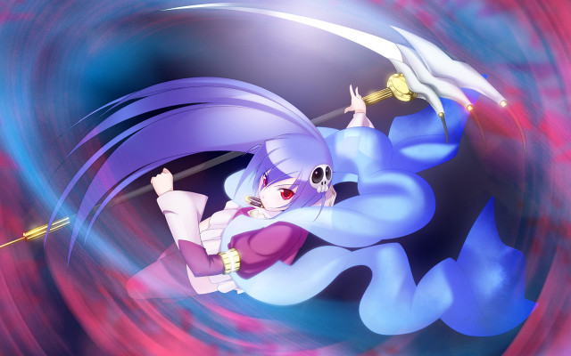 Cartoon character flying sword purple #2 free wallpaper for desktop - medium preview image