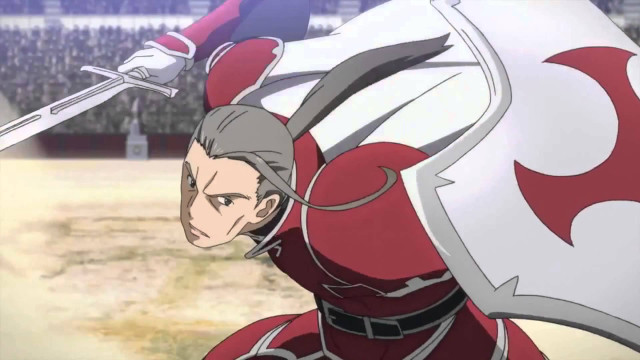 Man red white outfit sword #4 free wallpaper for desktop - medium preview image