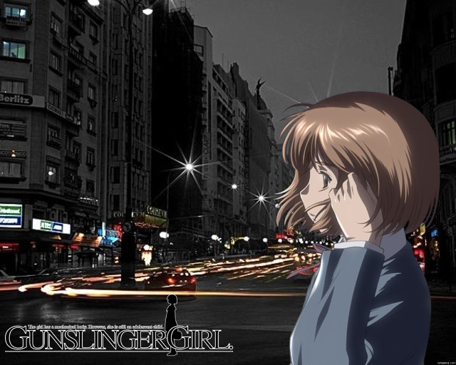 Girl night street city car free wallpaper for desktop - medium preview image