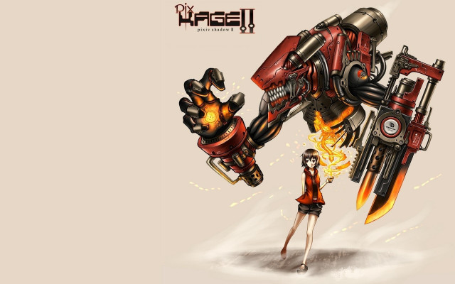 Woman giant robot fire hydrant free wallpaper for desktop - medium preview image