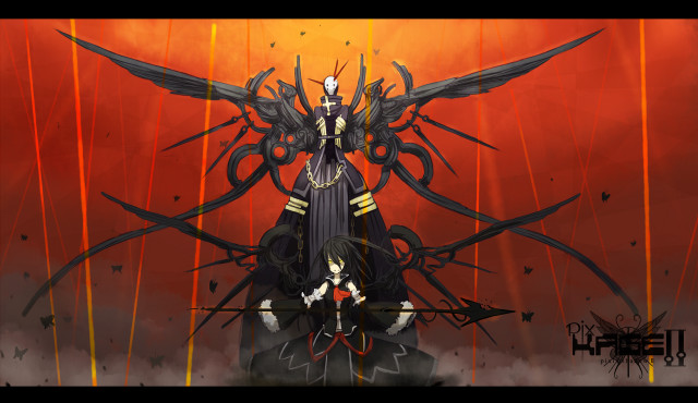 Woman sword demon creature wings free wallpaper for desktop - medium preview image