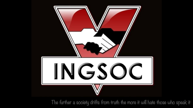 Black red logo ingsoc white free wallpaper for desktop - medium preview image