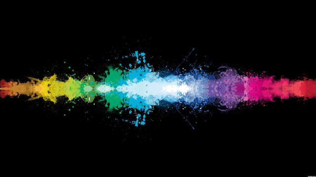 Colorful explosion black background white free wallpaper for desktop - medium preview image