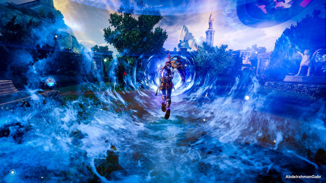 Man tunnel water clock tower free wallpaper for desktop - medium preview image