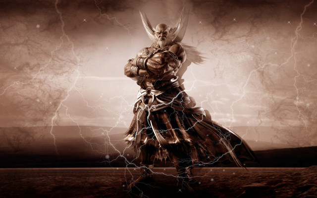 Man costume field lightning clouds free wallpaper for desktop - medium preview image