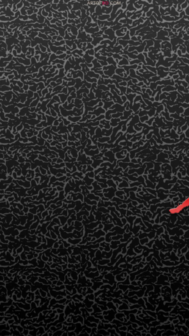 Red object black surface dots free wallpaper for mobile - medium preview image