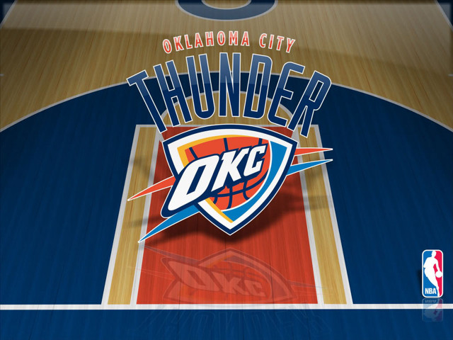 Oklahoma thunder logo basketball court free wallpaper for desktop - medium preview image