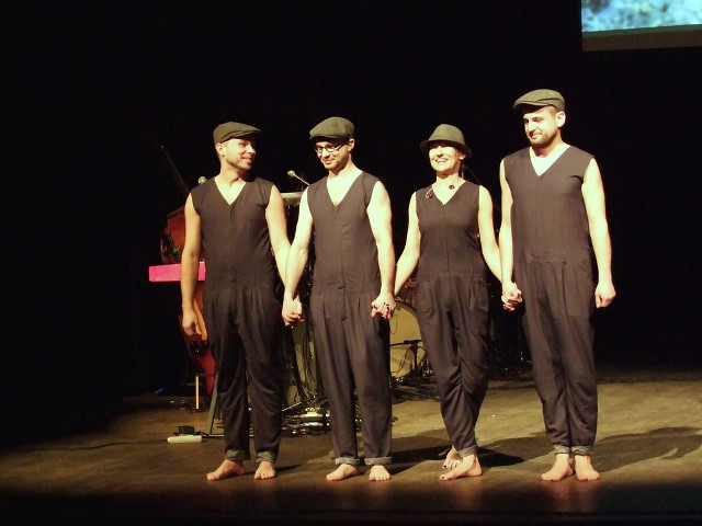 Men stage black outfits hats free wallpaper for desktop - medium preview image