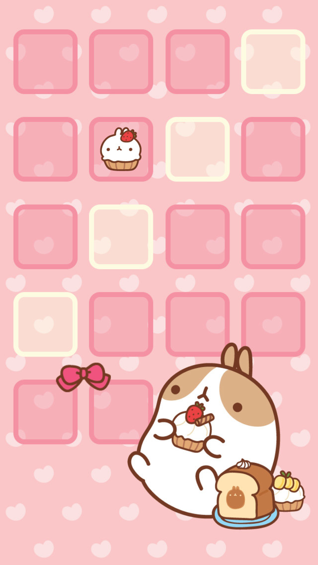 Pink cat cupcake hello kitty free wallpaper for mobile - medium preview image