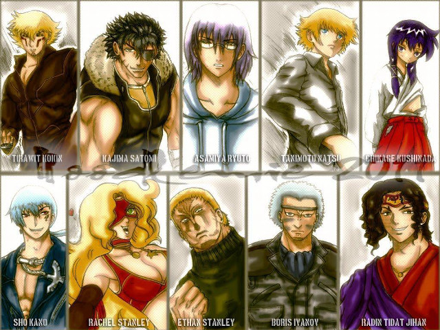 Anime characters expressions bunch different free wallpaper for desktop - medium preview image