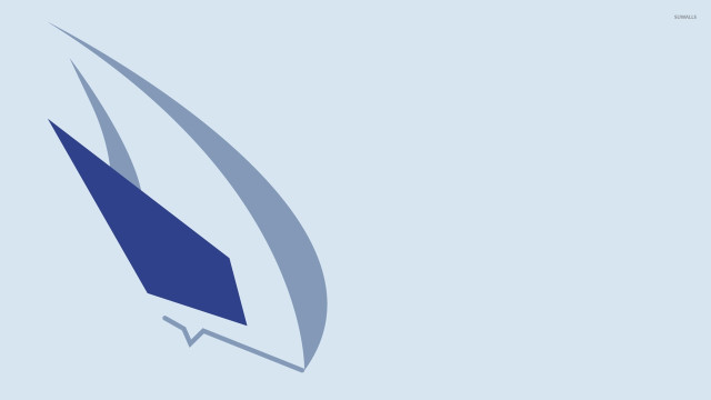 Blue sailboat white sail vector free wallpaper for desktop - medium preview image