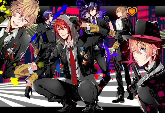 Anime characters black outfits city free wallpaper for desktop - medium preview image