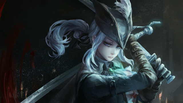Woman sword hat hand image free wallpaper for desktop - medium preview image