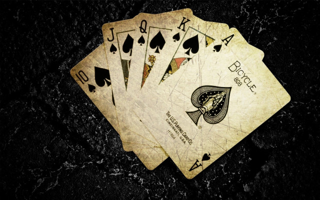 Four kind playing card black free wallpaper for desktop - medium preview image
