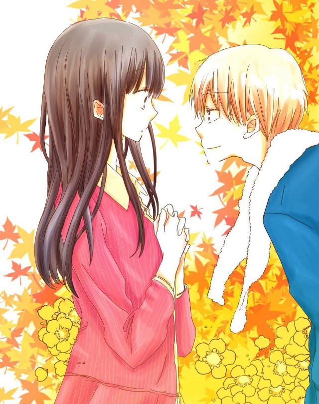 Couple people tree leaves yellow free wallpaper for mobile - medium preview image